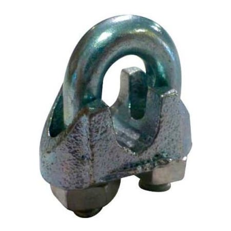 Advantage Sales & Supply Advantage Malleable Steel Zinc Plated Wire Rope Clip - 1/4" Diameter - Pack of 6 MWRC250P6